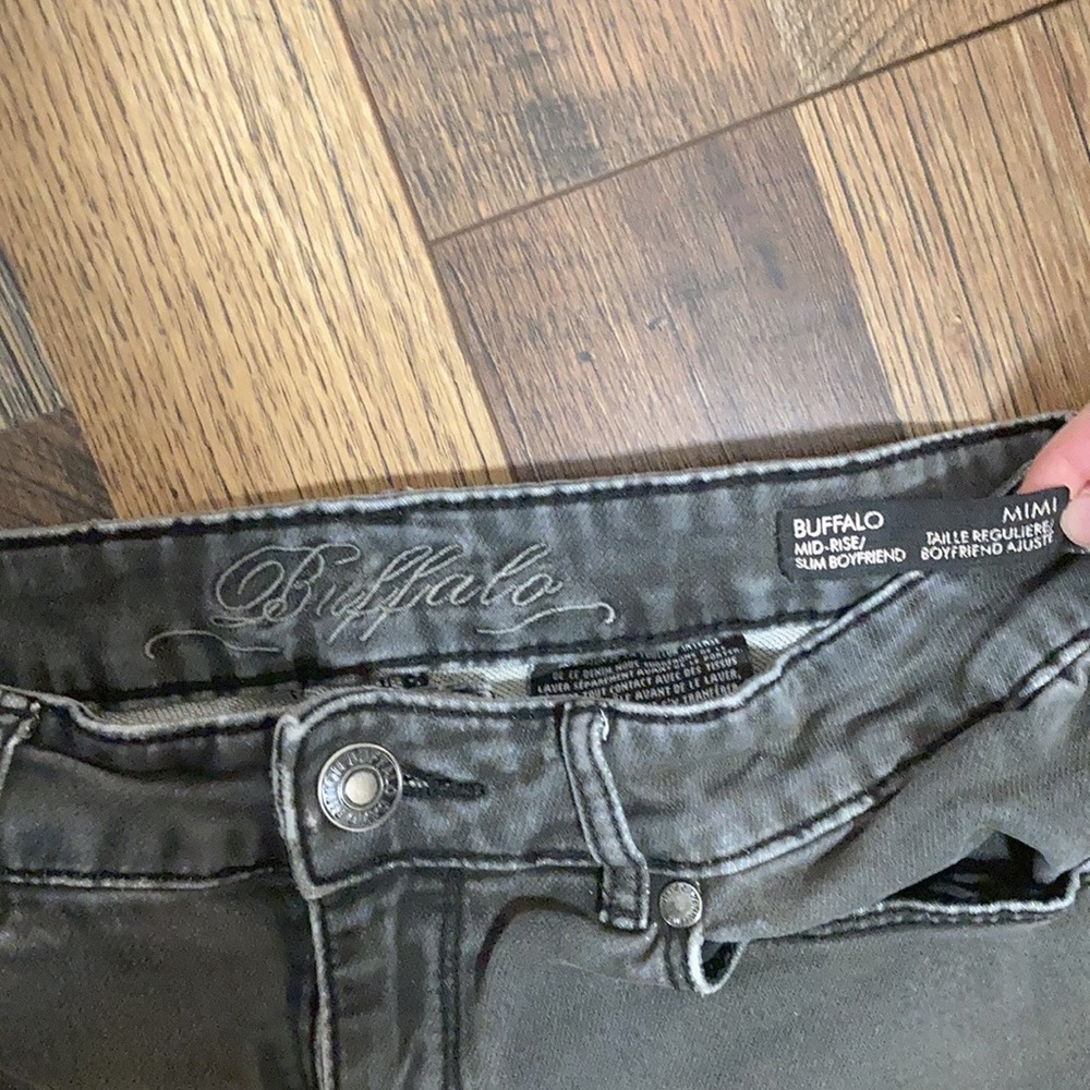 Buffalo jeans women’s 4 / 27 mid rise slim boyfriend Mimi black jean EUC denim - Picture 3 of 5